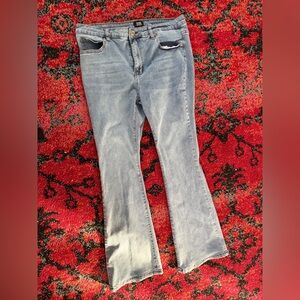 Stylish Light Blue Flare Jeans